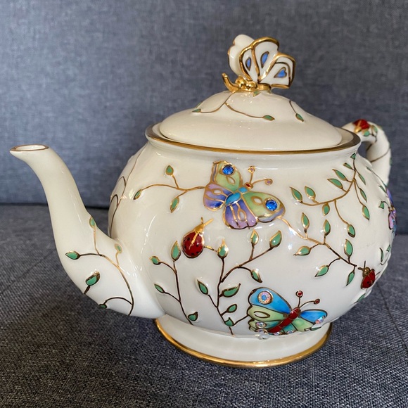 Lenox Summer Enchantment Teapot 2003🦋 - Picture 5 of 17